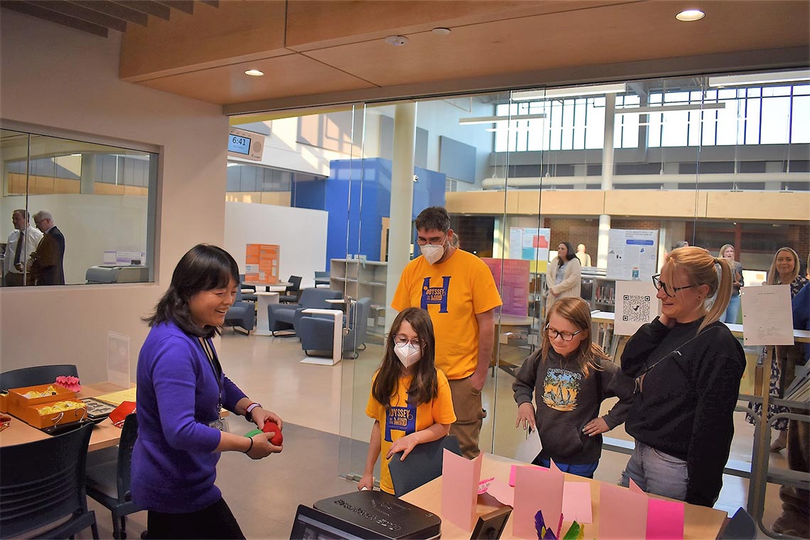 Hampton High School media center open house